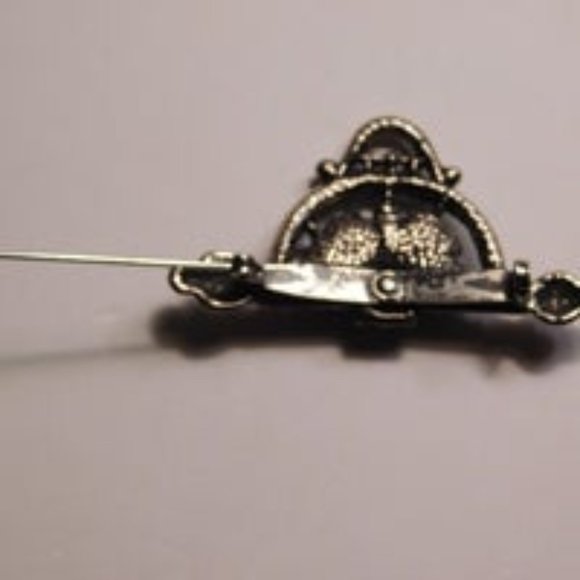 Vintage Turquoise Brooch Pin 3 Stones - Picture 4 of 5